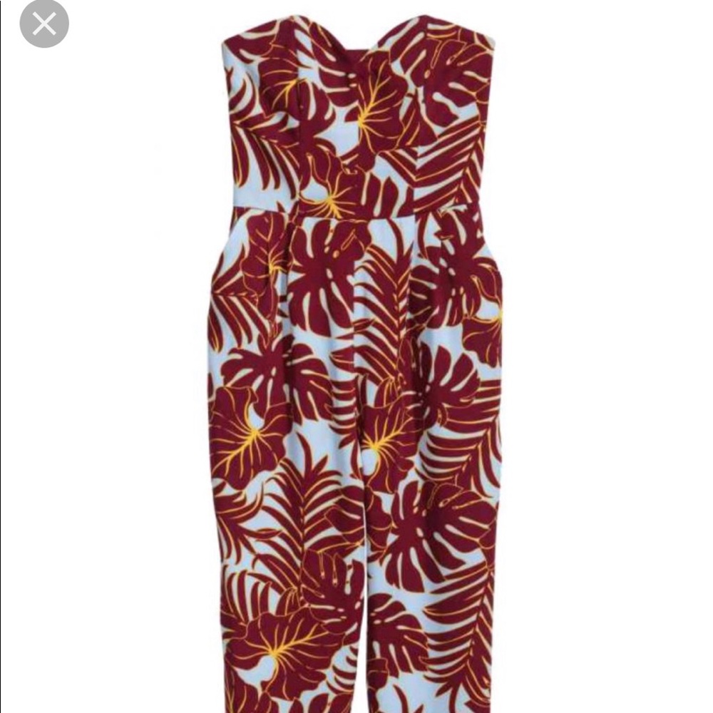 H&M red/blue tropical jumper women’s size 6